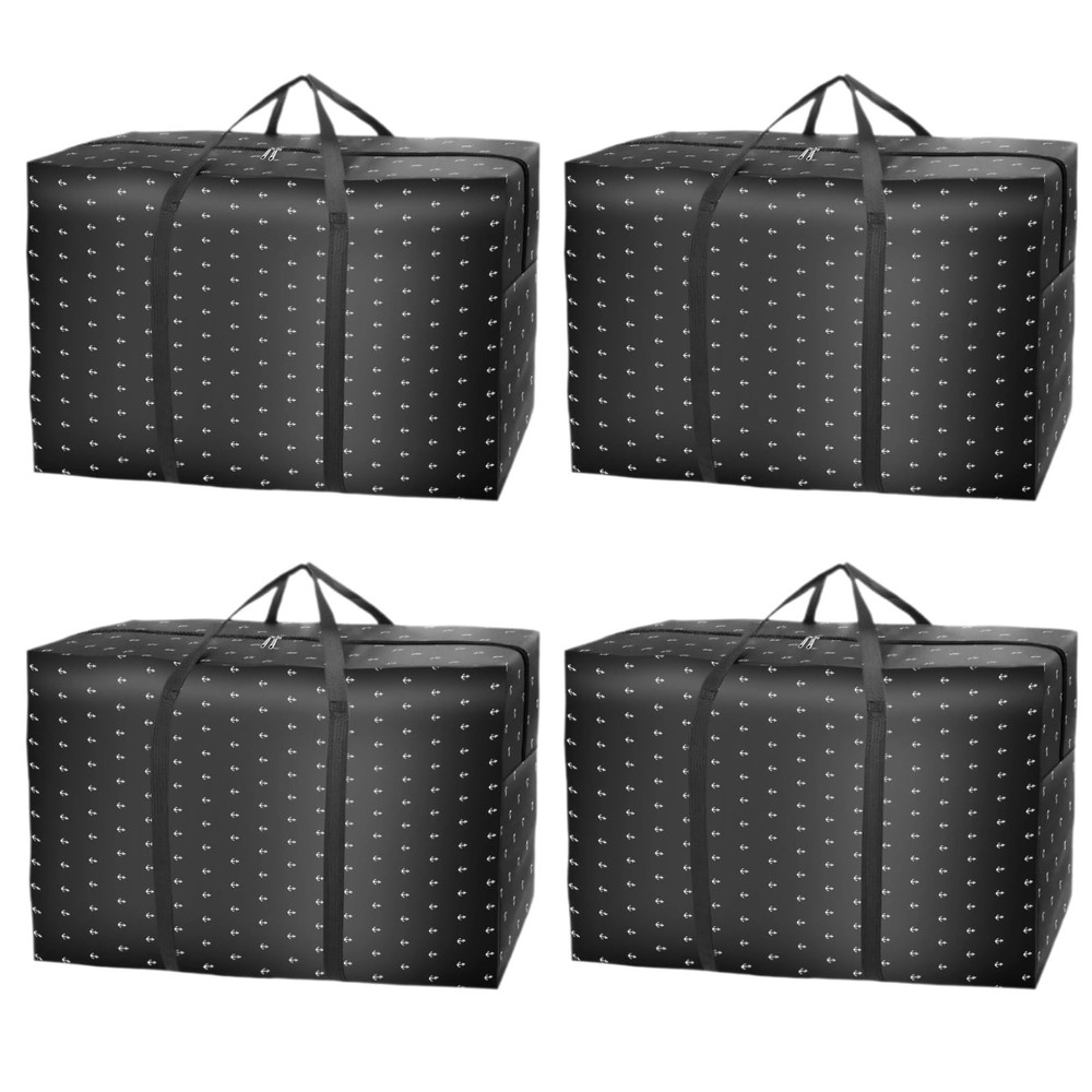 4 Pack Large Heavy Duty Moving Bags, 37 gal Storage Bags with Strong Zipper &…