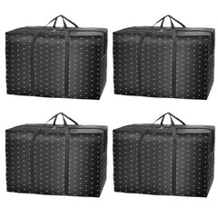 4 Pack Large Heavy Duty Moving Bags, 37 gal Storage Bags with Strong Zipper &…