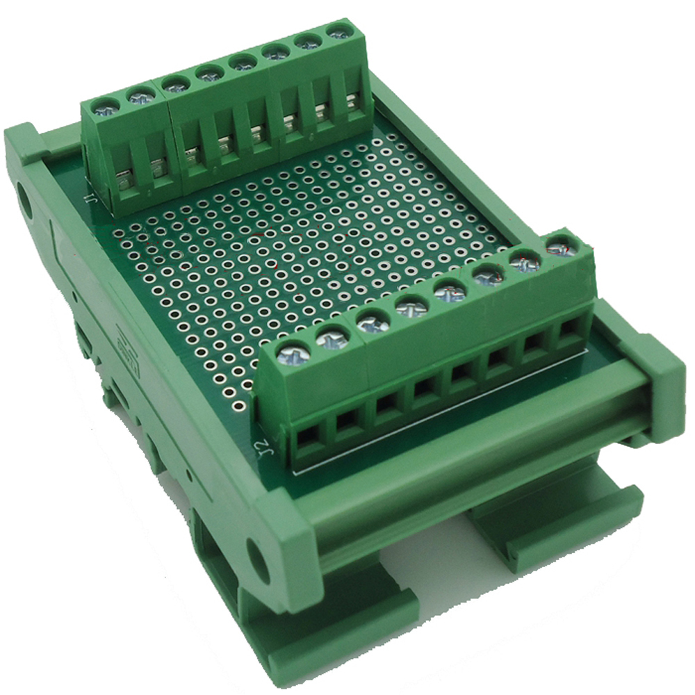 5cm x 7cm Double Side Prototype PCB Universal Test Board with Din Rail Mounted