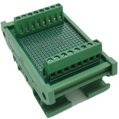 5cm x 7cm Double Side Prototype PCB Universal Test Board with Din Rail Mounted