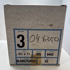 925 Blank 9.5×11 Inches Continuous Feed Word Processing & Computer Paper