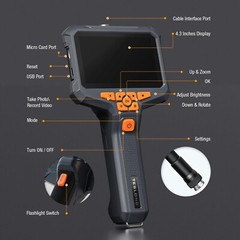 Inspection Camera Dual Lens Inspection Camera w/ Light NTS430 Teslong Borescope