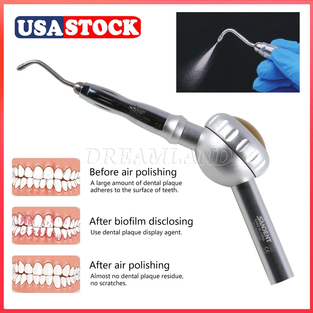 SANDENT Air Flow Teeth Polishing Polisher Handpiece Hygiene Prophy Jet 2/4H US
