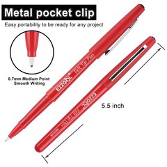 Red Felt Tip Pens, 30 Pack, 0.7mm Premium Medium Fine Point, Felt Tip Markers…