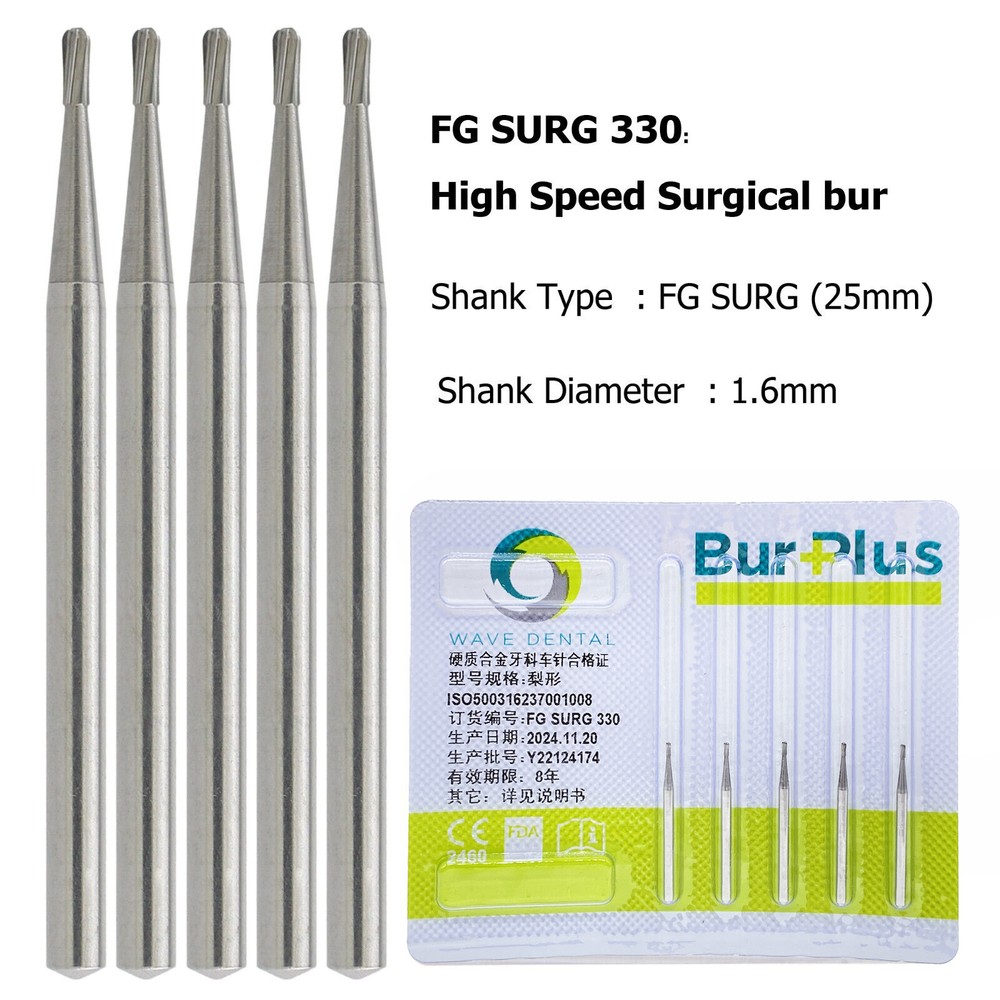 Wave Dental Surgical Bur Long 557L 702L 701 558 556 Carbide Burr 25mm High Speed