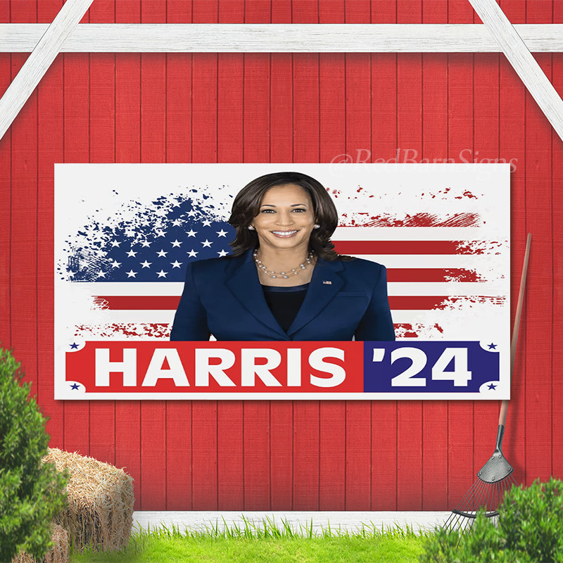 Harris ’24 Sign 2024 Presidential Election Campaign Outdoor Banner