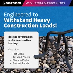 Sandbaggy 2″ Metal Rebar Support Chairs – Plastic Dipped Legs – Rebar #3 to #5
