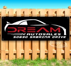 CUSTOM DESIGN BANNER Advertising Vinyl Banner Flag Sign Many Sizes USA