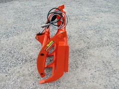 48″ Compact Tractor Root Rake Clam Grapple Attachment Skid Steer Quick Attach