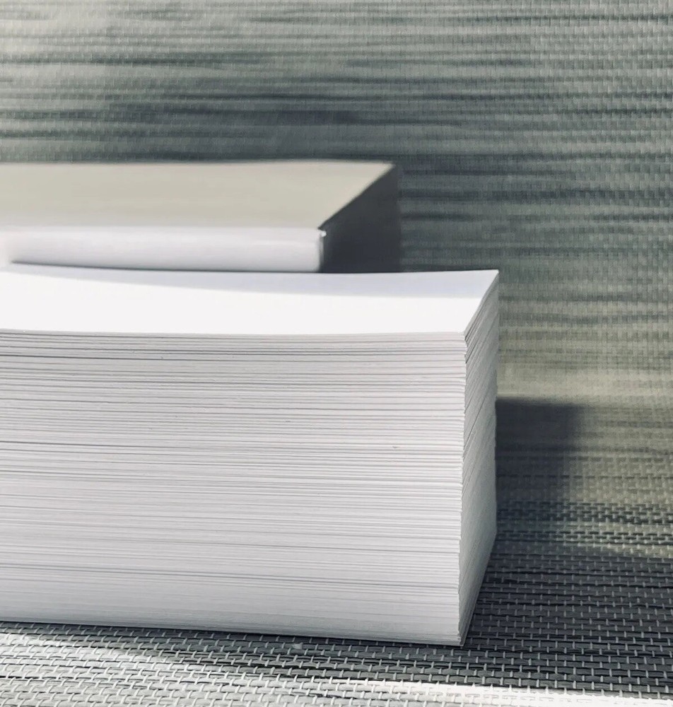 100 Pcs Blank White Business Cards 2×3.5 in Thick Cardstock 100# 270gsm