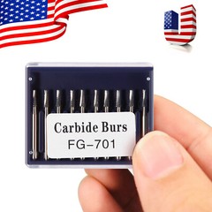 10-100pcs FG 701 Dental Carbide Burs 19mm FG Tapered Fissure Bur for High Speed