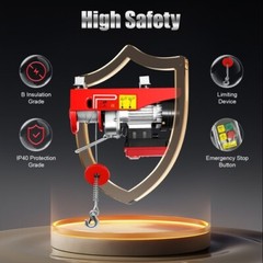 2-In-1 Electric Handling Winch Wireless Lifting Hoist & Remote 440lbs/200kg