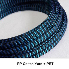 4/8/12MM Braided Soft PP Cotton Yarn + PET Expandable Sleeving Cable Wire Sheath