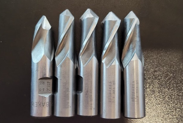 Lot of 5 BRUBAKER Tapered Mills 3/4″ Cutting Dia – lightly used – Great Shape