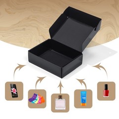7x5x2 Black Small Shipping Boxes, 20 Packs Corrugated Cardboard Mailer Boxes …