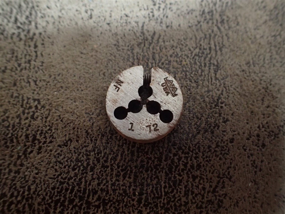 NEW Greenfield 23022 1-72 Carbon Steel Round Adjustable Die 13/16″ OD (BN264)