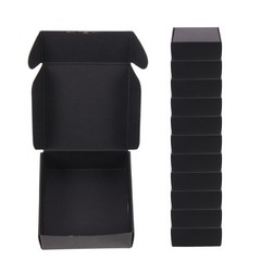 20Pcs Black Mailing Packing Boxes with Compressive Resistance and Clear Design