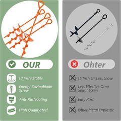 18”/30″ Long Ground Anchor, Heavy Duty Earth Anchors Ground Anchors