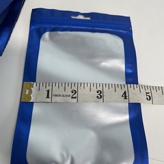 98 Mylar smellproof Clear window Blue resealable bags 7×4.75 (entire bag) 98-Cou