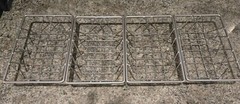 Set of 4 HUBERT Wire Display BAKERY BASKET Pastry Tray Rectangular Nickel VGC