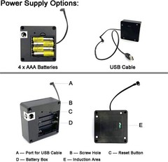 RFID Lock Electronic Cabinet Lock, Hidden DIY with USB 1 Pack, Black