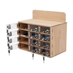 12.76*7.4*9.02in Acrylic And Wood Cell Phone Storage Cabinet With Locks And Keys