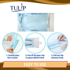 200 3.5″ x 6.5″ Self-Sealing Sterilization Pouches Dental Medical Tulip