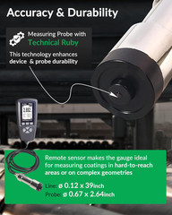 Coating Thickness Gauge CM-208Z – 0-3000Μm (0-120 Mils) Industrial Paint Thickne