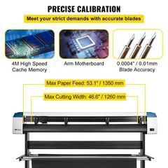 VEVOR 53in Vinyl Cutter Plotter Machine Sign Cutting Optical Eye Signmaster DIY