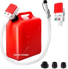 Automatic Fuel Transfer Pump with Auto-Stop, Battery Powered 2.4 GPM W/53” Hose