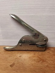 Roovers Monogram Embosser Notary Tool Letter M Or W Vintage
