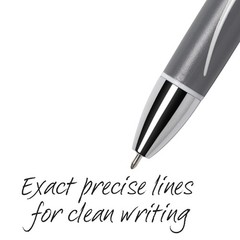 BIC Atlantis Exact Retractable Ball Point Pen, Black, 12 Pack