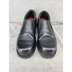 Skechers Work Boots Relaxed Fit Memory Foam Slip Resistant Black Leather 7.5