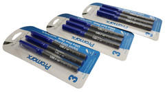 3 PACKS 9 PENS Promarx® ULTRA FINE PENS PRECISE AND VIVID LINES BLUE INK 0.5mm