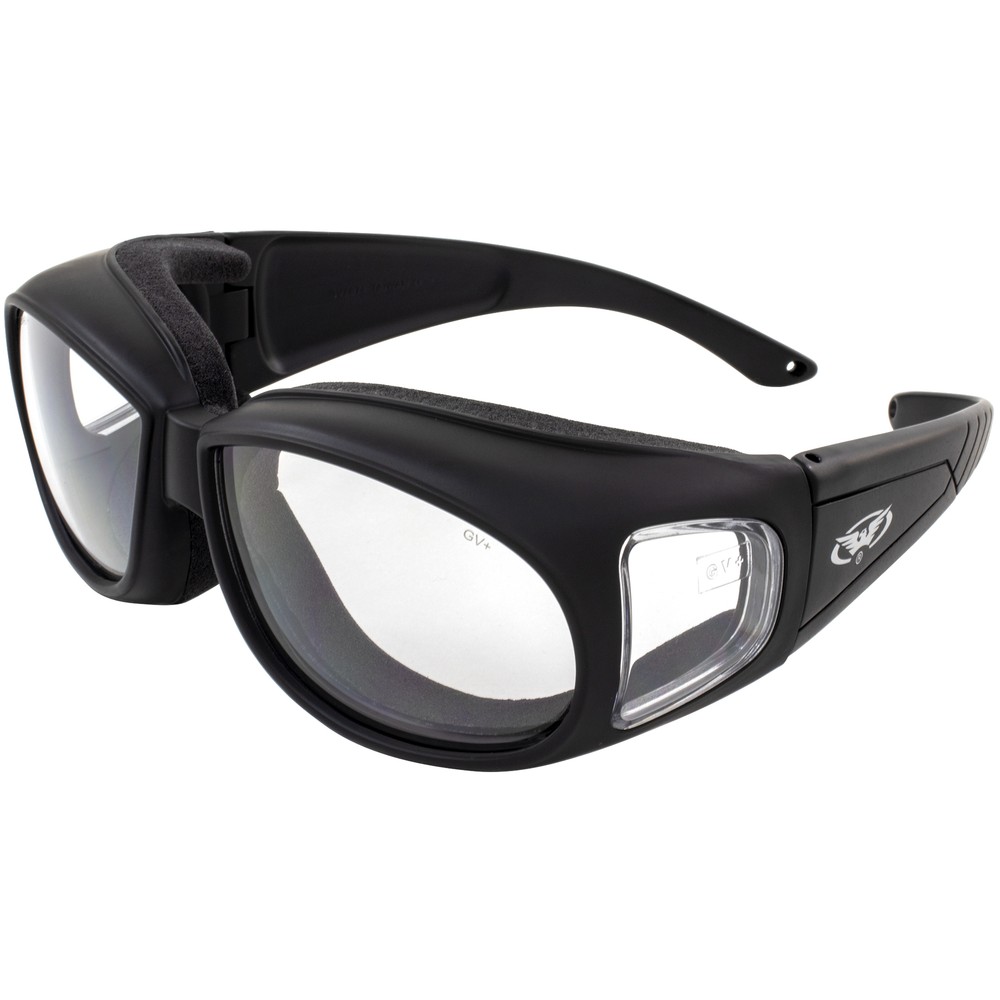 Birdz Eyewear Outfitter OTG Anti-Fog Safety Motorcycle Glasses Clear Lenses