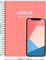 Check Register â€“ A5 Check Book Register Books with Check & Transaction Rose