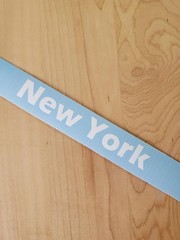 New York decals stickers vinyl (2) PAIR Gloss WHITE 8″ FAST USA