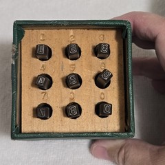VTG Ace Hanson 1/8″ Steel Numeral Number Stamp Punch Metal Set 9pc USA