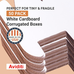Corrugated Mailing Mailer Boxes Small 4″ x 3″ x 2″ (50 Pack) Cardboard Shipping