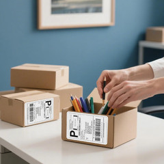 4×6 Thermal Shipping Labels Pack of 500pcs Direct Thermal Printer Fanfold Labels