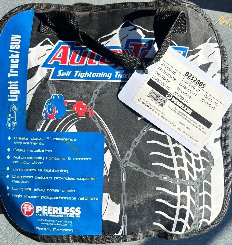 Peerless 0232805 Auto-Trac Light Truck/SUV Tire Traction Chain – Set of 2