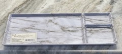 Jot Corner Office Melamine Style Marble Gray Desk Organizer 12.5x7Inches