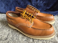 Vntg Oxford Moc Work Ankle Shoe Boot Sears Men 13 D Leather Upper Oil Resistant
