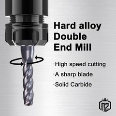 5 PCS 3/32″ 4 Flute 1-1/2″ Overall Ball Nose Carbide End Mill AlTiN Coated
