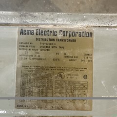 Acme Electric T-1-53518-3 Low Voltage Distribution Transformer