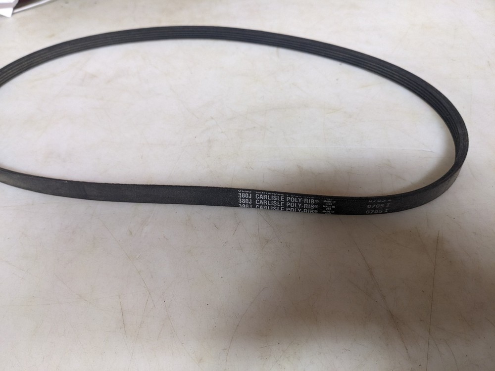 Carlisle 380J4 Poly Rib serpentine belt, made in USA.
