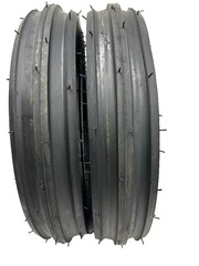 Two New 5.50-16 3-Rib Front Tractor Tires Heavy Duty 550-16 5.50 16 6 Ply HD