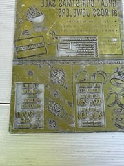 Vintage Metal Printing Plate CHRISTMAS JEWELERS ADVERTISING NEWSPAPER