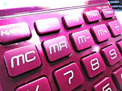 🧮 Casio SL-1100TV METALLIC RUBY RED 💎🍒Gem Collectible Calculator BIG Display