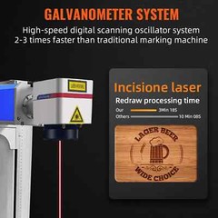 🔥VEVOR 20W 30W 50W Raycus Fiber Laser Metal Marking Machine Rotary Axis